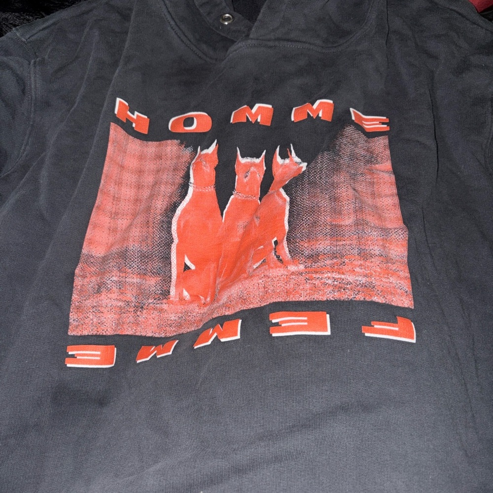 Homme + Femme LA Black Doberman hoodie
